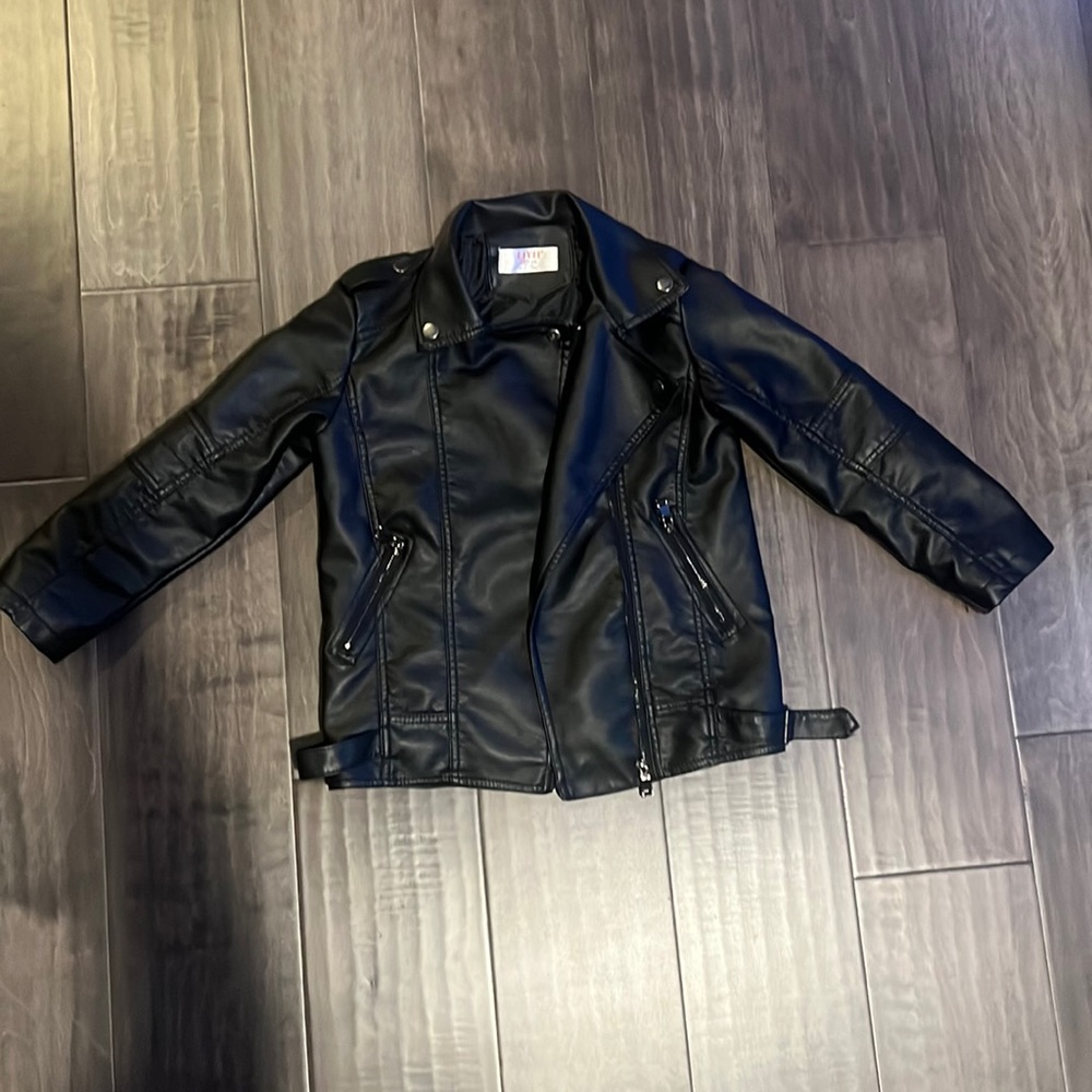 Girls Faux Leather Moto Jacket